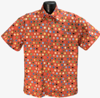 Hexagon Mid Mod Retro  Shirt - Made in USA